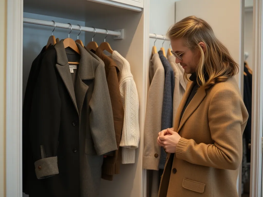 Minimalistisk garderobeorganisering og vedlikehold